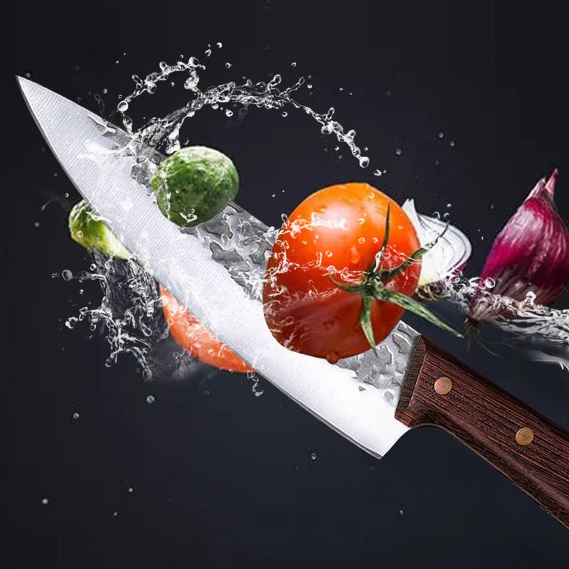 Forged Stainless Steel Kitchen Knife Boning Knife for Cutting Vegetables and Meat Fillet Knife Butchering and Peeling Knife