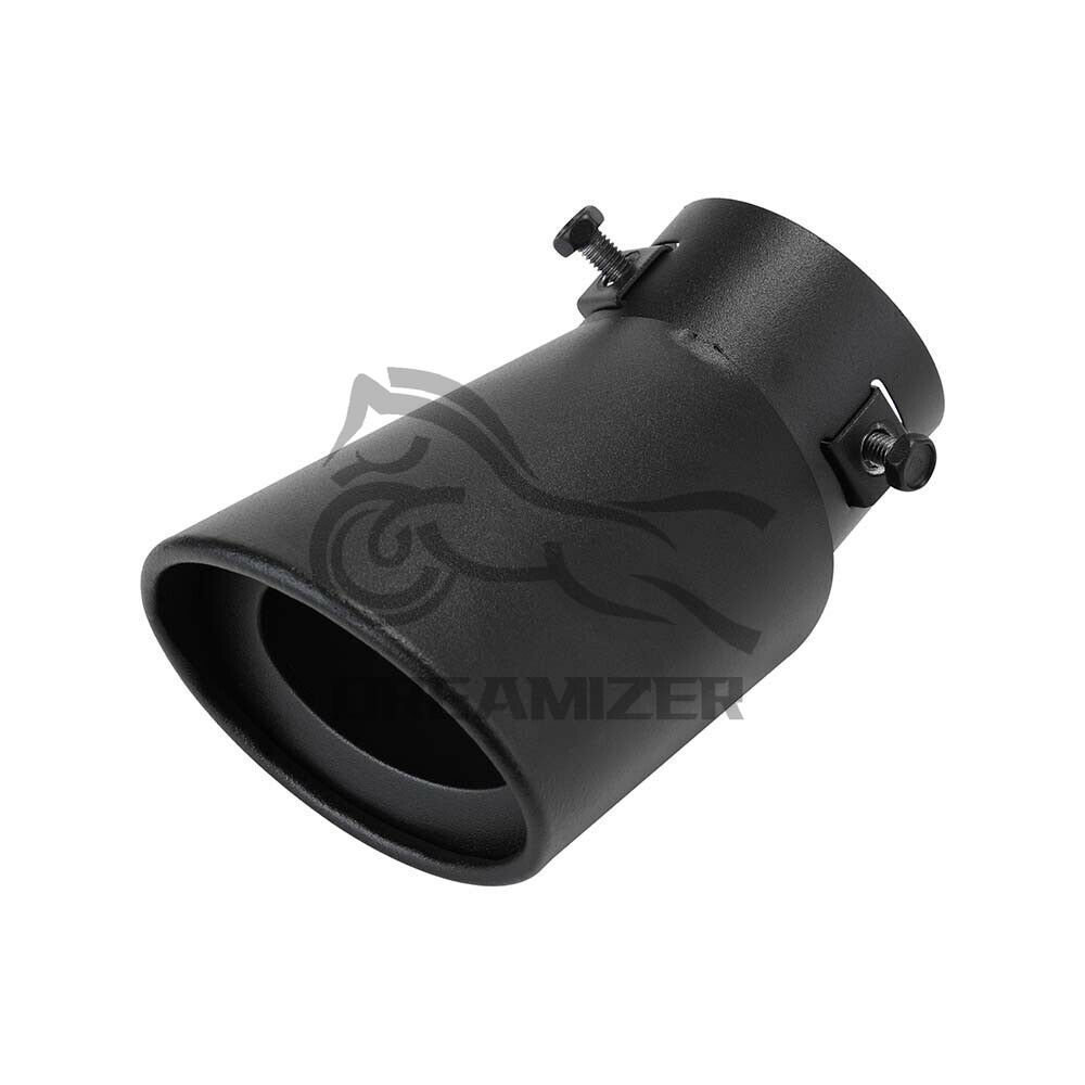 2" Black Car Rear Curved Exhaust Pipe Tail Muffler Tip For Ford Focus Stainless Steel Car Throat Exhaust Pipe Accessories