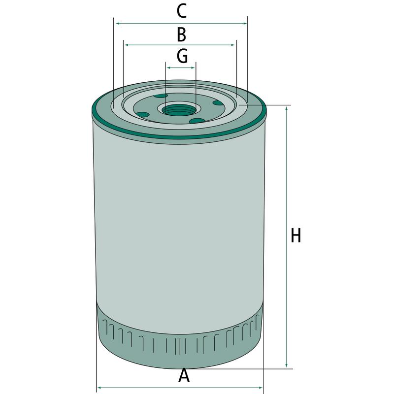 Hydraulic oil filter 170mm 108mm 1930918
