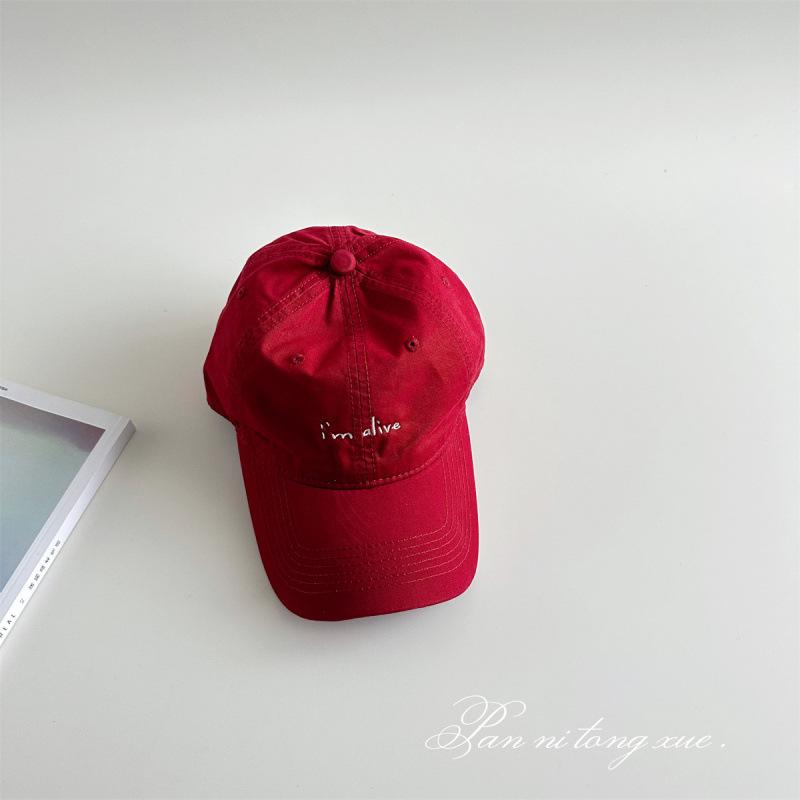 Adult Letter Embroidered Baseball Caps For Men And Women, Spring And Autumn Sunshade, Sun Protection, Versatile Peaked Cap, Simple Hat Tide