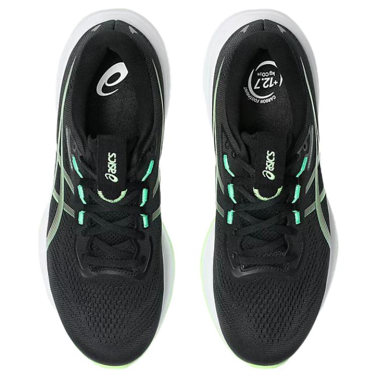 Asics GEL CUMULUS 28 Устойчивые к истиранию Повседневные беговые кроссовки Мужские Черный Зеленый 1011C143-001