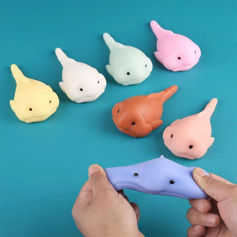 1 шт. Игрушки-сквиши рыба-капля, сенсорные животные, мягкие, лопающиеся, непоседливые игрушки для детей, взрослых, игра для снятия стресса, вечеринка, подарки на Хэллоуин, Рождество
