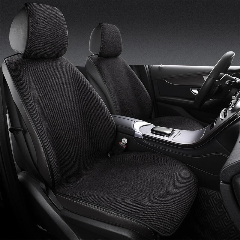 Цельные льняные подушки на сиденья автомобиля – Дышащий комфорт, чехол на сиденье для передних сидений, универсальная посадка для большинства автомобилей