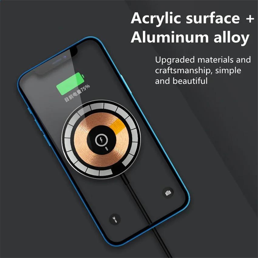 100 Вт Магнитная беспроводная зарядная подставка для телефонов Зарядные устройства для iPhone 15 14 13 Pro Max Airpods Портативная станция быстрой зарядки Macsafe PD