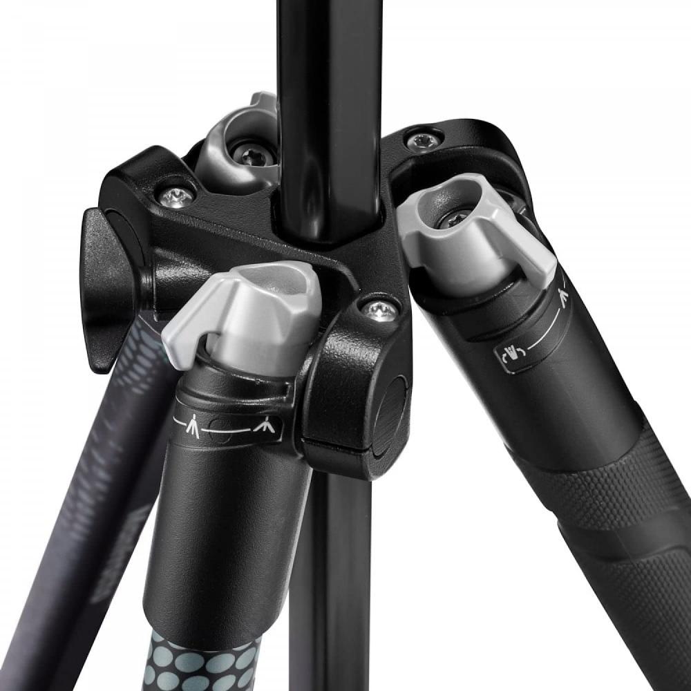 Manfrotto Штатив для смартфона Element MII, алюминиевый 4-уровневый штатив MBT Kit, черный пульт дистанционного управления, сумка для переноски, адаптер для смартфона, входящий в комплект