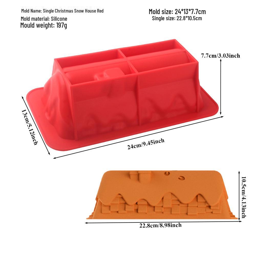 Силиконовая форма Shenhong с 6 ячейками «Рождественская елка и Санта» для муссового торта и выпечки шоколада
