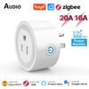 16a 20a Tuya Smart Zigbee Socket Us Plug Wireless Control Outlet With Energy Monitor Timer Function Works With Alexa Google Home