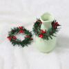 2Pcs Creative Dollhouse Mini Model Handmade Holiday Decorations Christmas Wreath
