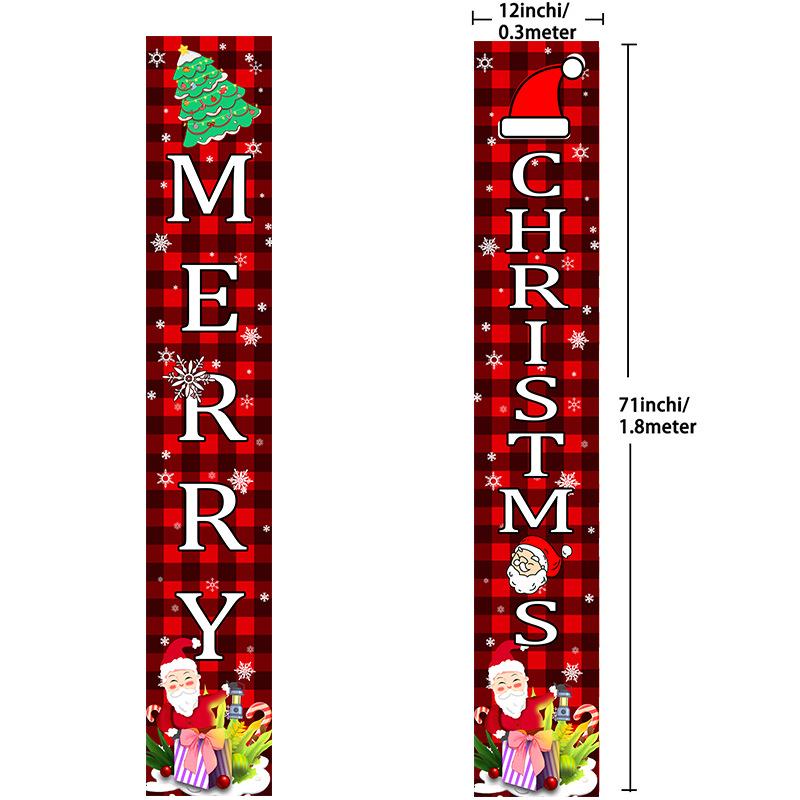 1 пара, простая установка, декоративный практичный изысканный рождественский тематический подвесной баннер на входную дверь, куплет