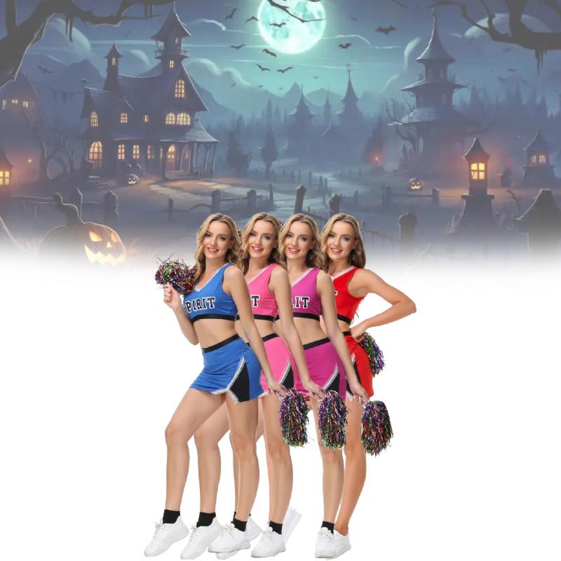 Сексуальные костюмы чирлидерш из ткани на основе нейлона для любителей танцев и костюмов