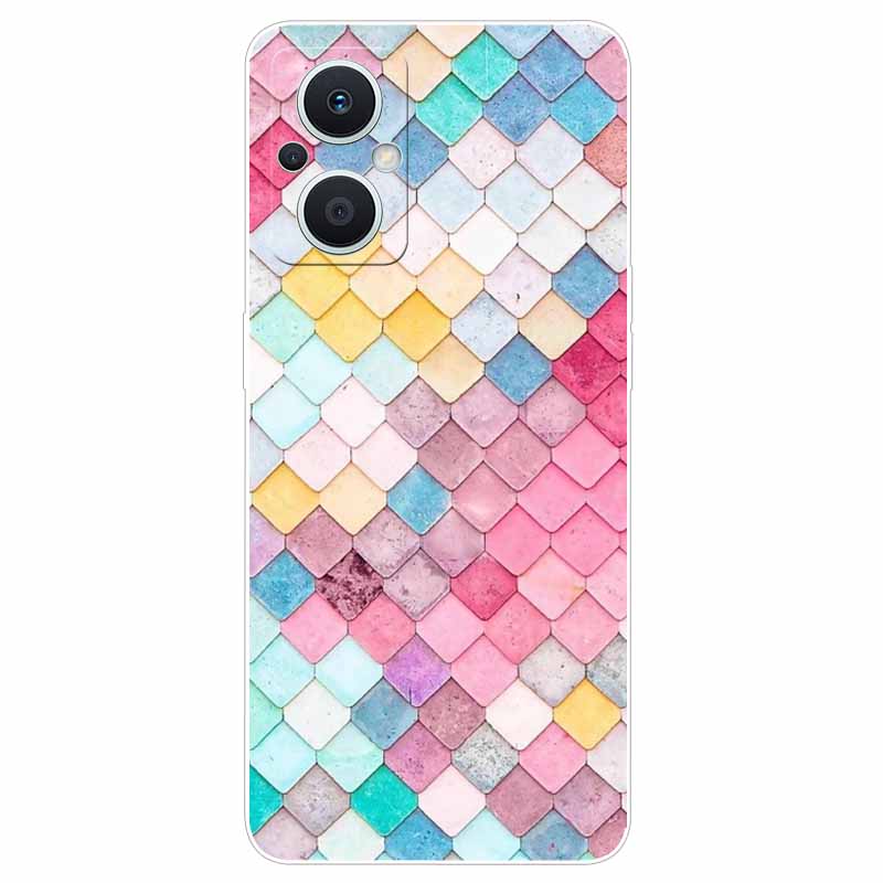 Мягкий чехол для Reno8 Lite Чехол с принтом ТПУ Силиконовый Прозрачный Funda Чехлы для OPPO Reno 8 Lite 5G Чехол Reno8Lite Тонкий Пейзаж Кошка