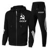 2 Pieces Sets Tracksuit Men Cccp Hoodie Jogging Sweatshirt+pants Pullover Hoodie Sportswear Suit Casual Sport Suit Men Clothes