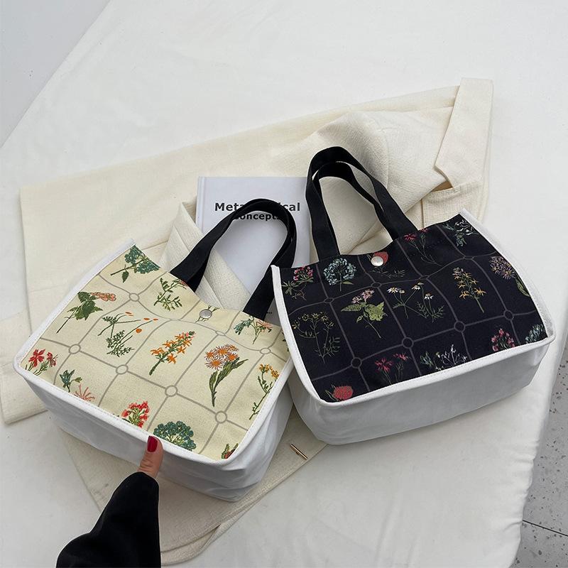 Original Handbag Versatile Canvas Shopping Bag Female Work Handbag Office Worker Lunch Box Bag