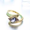 Vintage Women Jewelry Twisted Design Rhinestone Bridal Engagement Ring Size 6-9