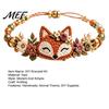 Beginner Friendly Bracelet Kit DIY Woven Animal Kit, Handmade Fox Cat Deer Bird Crafting Set Crafts, Floral Crochet for Beginners Adults Craft