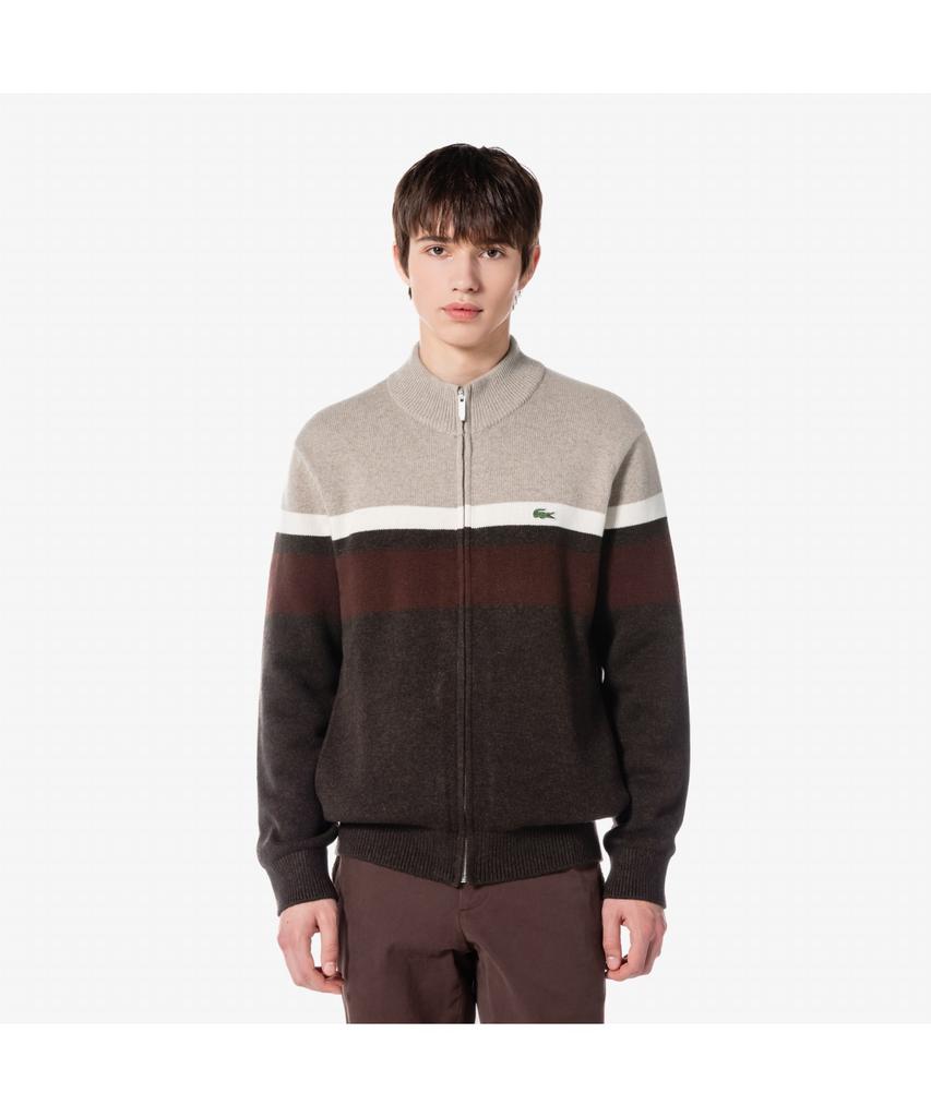 Lacoste Men'S High-Neck Colorblock Cardigan Ah701E-54N Shi