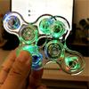 Star Shine Transparent Crystal LED Fidget Hand Spinner Stress Relief Toy Triangle Single Finger Gyro