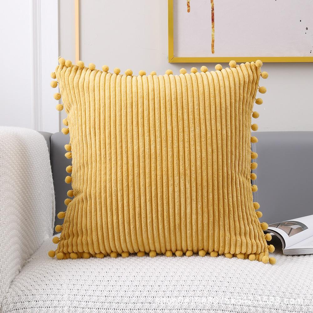 Corduroy Pillowcase Square Sofa Pillow Cover Practical Bohemia Throw Pillow Cover  Car