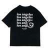 2025 новый DPLS с Лос-Анджелесом модная футболка летняя свободная с коротким рукавом креативный повседневный принт круглый вырез буква оригинал