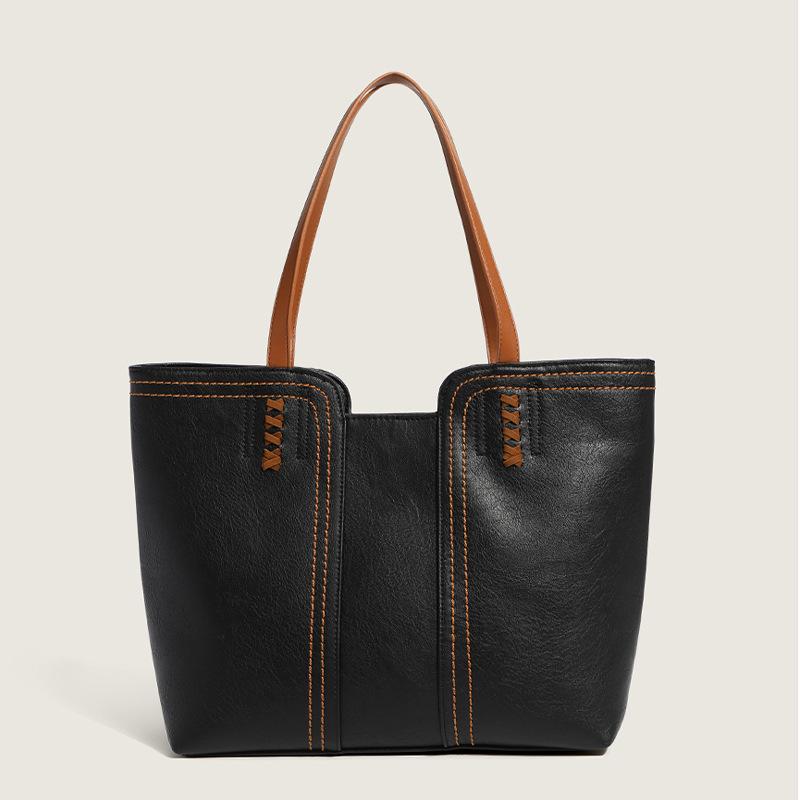 2025 Корейская ретро большая простая сумка-тоут для женщин