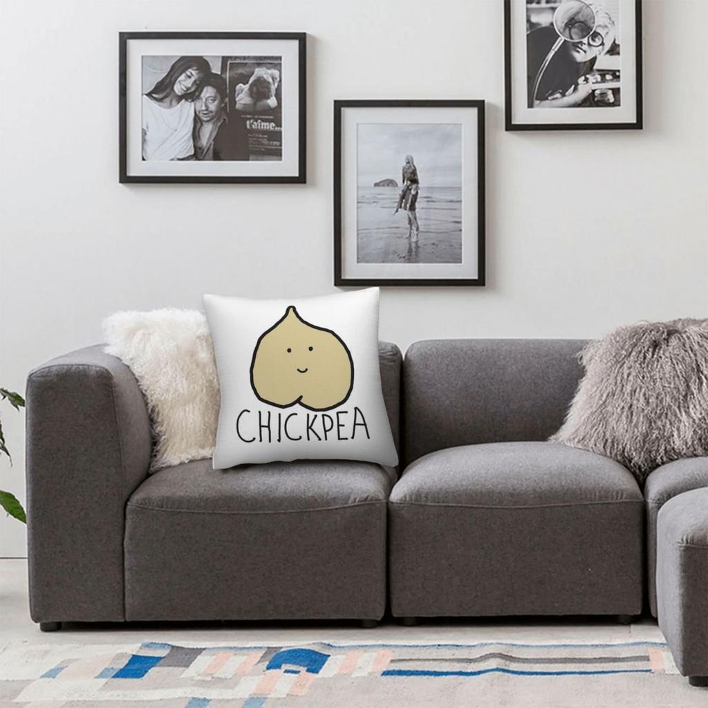 Chickpea Bird Square Pillowcase Polyester Linen Velvet Creative Zip Decor Throw Pillow Case Car Cushion Case 45X45