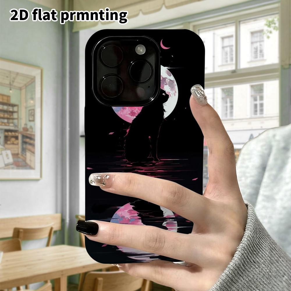 Чехол для телефона: 2D плоский защитный чехол для Samsung Galaxy A34 A35 M05 M06 S20 S22 S21 FE Plus 5G, черный кот под луной, идеальный рождественский и хэллоуинский h