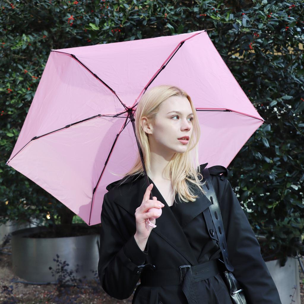 Biggdesign Moods Up Pink Mini Umbrella, Manual Open-Close, Windproof, Compact Size, Stylish Design