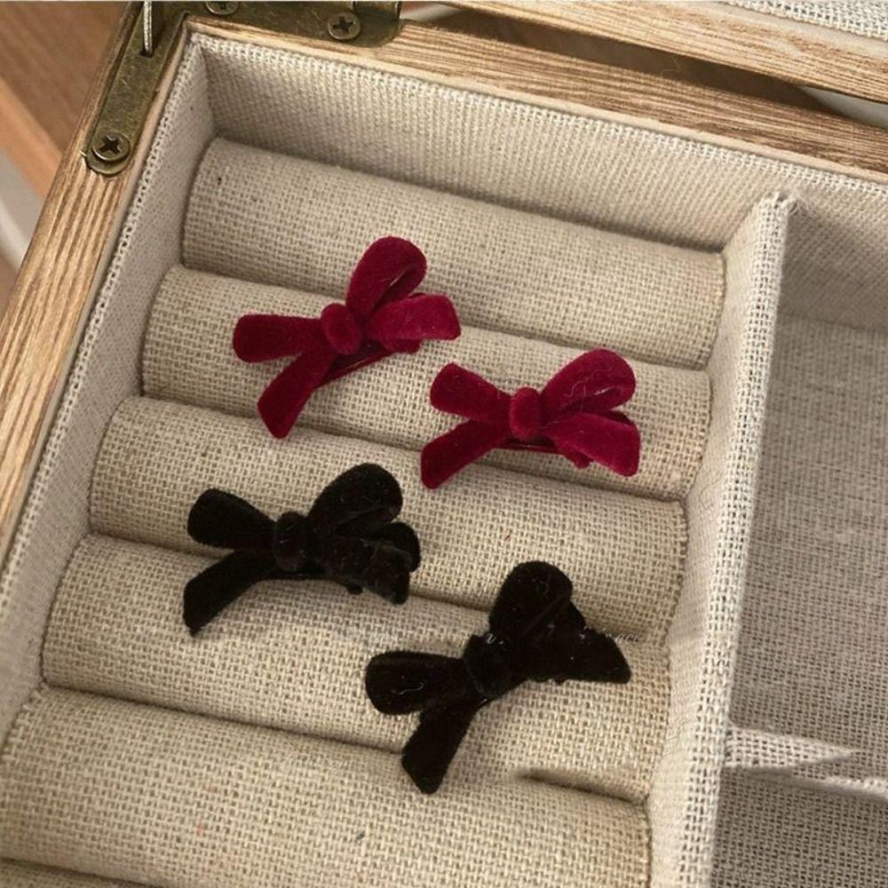 Женский бант Головной убор Бант Заколки для волос Инструменты для укладки волос Мини-заколки Бант Бархатная заколка