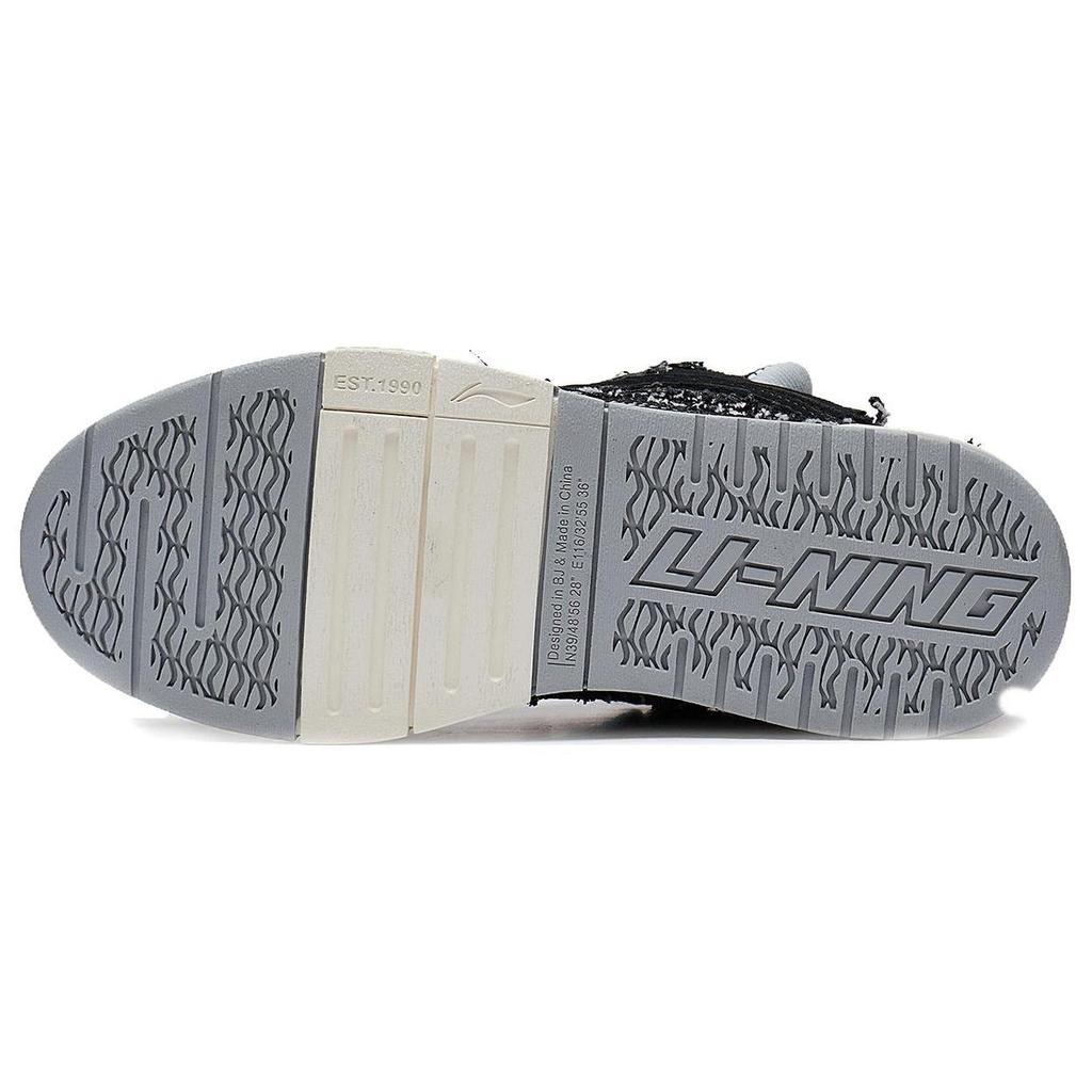 Li Ning Wave Золотые Износостойкие И Легкие Низкие Кеды для Скейтборда Женские Черные AECS074-9