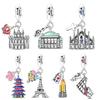 Новые оригинальные шармы, медные подвески серии «Здание-достопримечательность», для браслета, женские, для девочек, изысканные DIY украшения, подарок