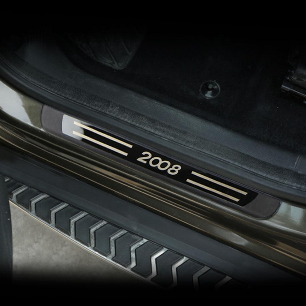 Для Peugeot 2008 E2008 2014 - 2025 Накладка на порог двери Накладка на порог двери Наклейка Защита от царапин Накладка на педаль Защитные аксессуары