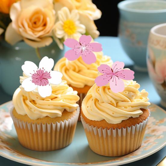 Съедобные бумажные цветы для украшения торта, вишневые сакуры, украшения для торта, свадебные аксессуары для торта на день рождения