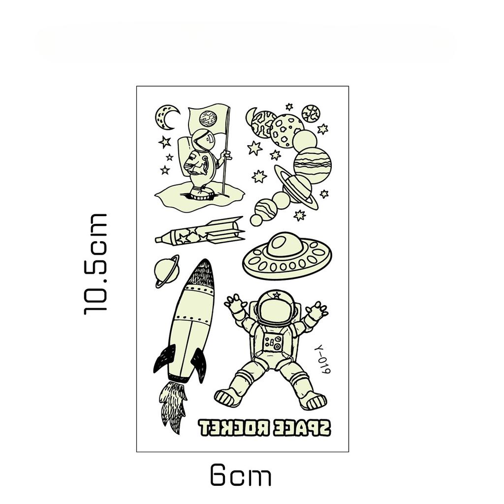 Little Sexy Cute Tattoo for Women Glowing Dark Taty Waterproof Fake Tatoo Luminous Tattoo Stickers Body Art Cartoon Tattoo