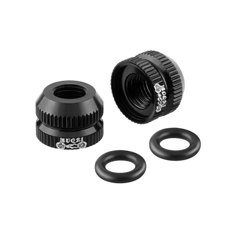 1/2Pcs Bike Vacuum Tire Presta Valve Nuts & Caps, Safe Bicycle Inner Tube Valve Protector Caps