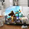 1pc Blanket Minecraft5 Print Design, Lightweight Blanket for Sofa, Bed- Soft &Warm, Gift for All Seasons like Christmas, Halloween