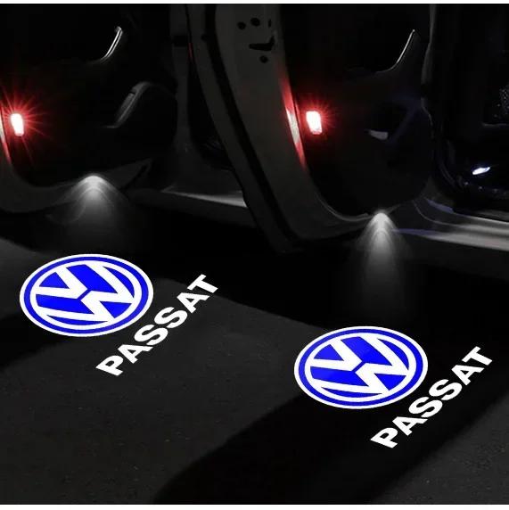 ZDFVU1 2/4P LED Car Door Logo Projector Light Accessories for VW R Golf 5 6 7 GTI GTD GTE Touareg CC Passat B6 B7 B8 B9 C6 C7 C8 Tiguan