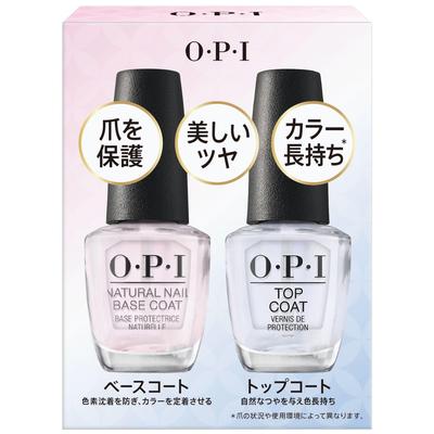 Набор OPI из 2 предметов: Верхнее и Базовое покрытия: Натуральный блеск, Стойкий цвет, по 15 мл (Для лака для ногтей) NTJP02 - Идея подарка [Оригинальный продукт, произведенный в стране]