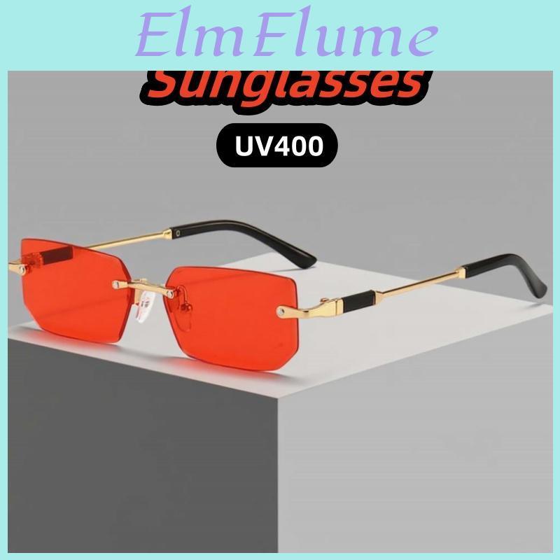 Frameless Sunglasses Individualistic Advanced New Uv400 Ultravioletproof Street Photography Travel Beach Shades Glasses