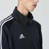 Adidas Logo Embroidered Striped Sports Casual Comfortable Long Sleeve Jacket Men Jacket Black TR30J2