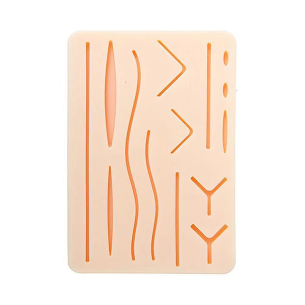 17 шт./набор Силиконовый набор для наложения швов Кожа Медицинский Хирургический Набор для практики наложения швов Модель-тренажер с набором инструментов