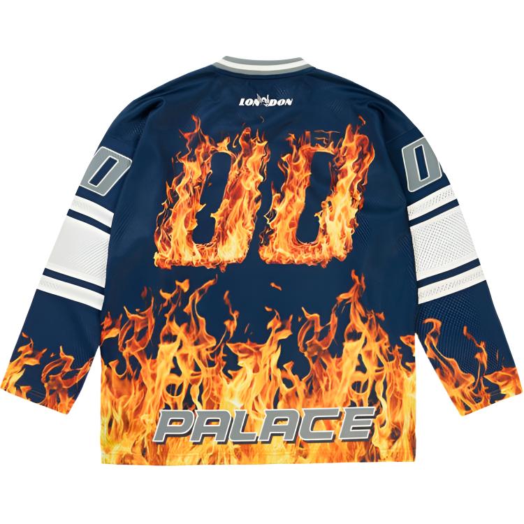 Palace Rizla Jersey Navy Unisex Tops Blue P30ES251