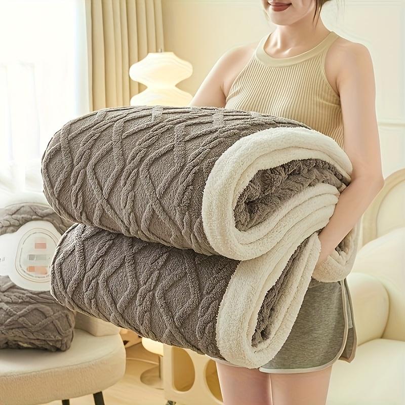 All Season Coral Fleece Blanket Thick Lamb Wool Throw Blanket Soft Warm Sofa Blanket Office Nap Blanket Student Dorm Blanket