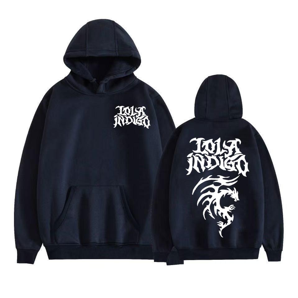 Pop Singer Lola Indigo's Printed Hoodie, Men's Fashion Aesthetic Hoodie, Hip-hop Casual Sportswear, Pullover Hoodie