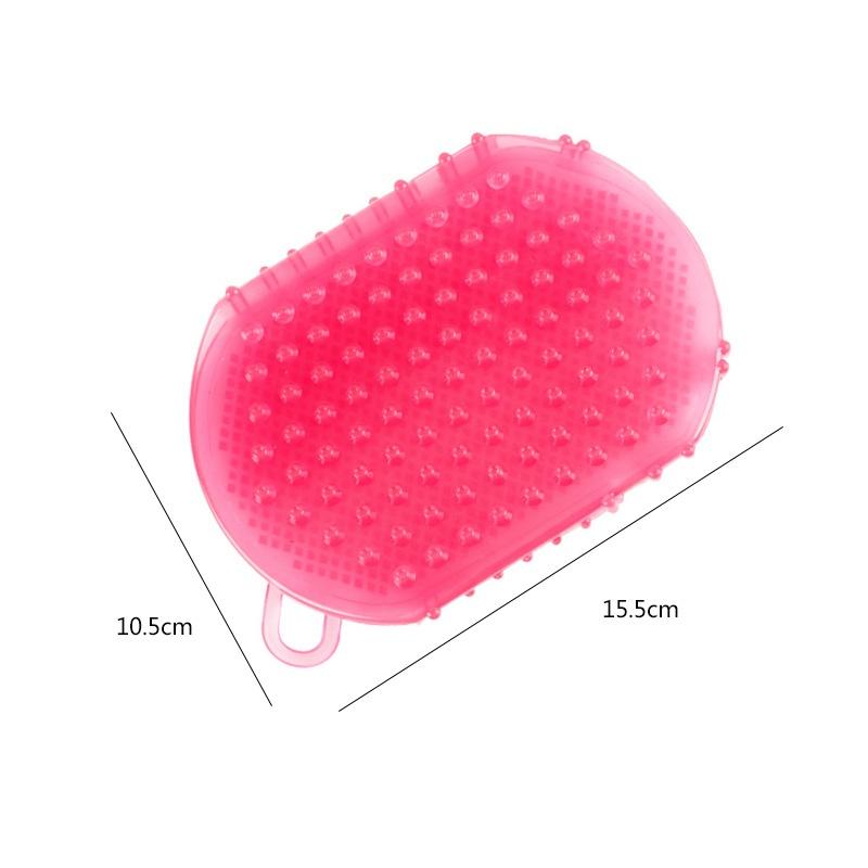 1PC Silicone Exfoliating Brush Scrubber Bath Scrub Glove Spa Back Bath Gloves Exfoliation Shower Brush Body Bathroom Supplies