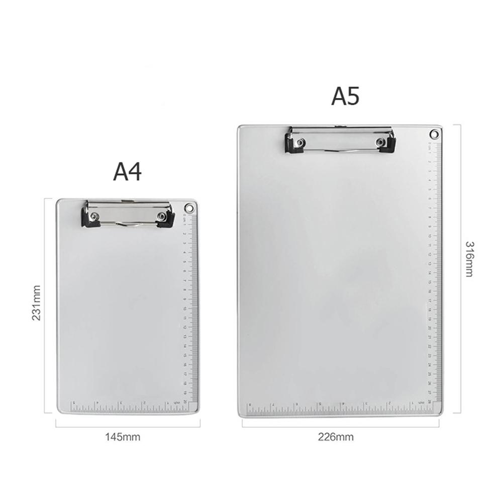 A4 File Folder Clipboard Aluminum Alloy Clip Board Loose-leaf Notebook File Writing Clamp Paper Holder Office School Supplies