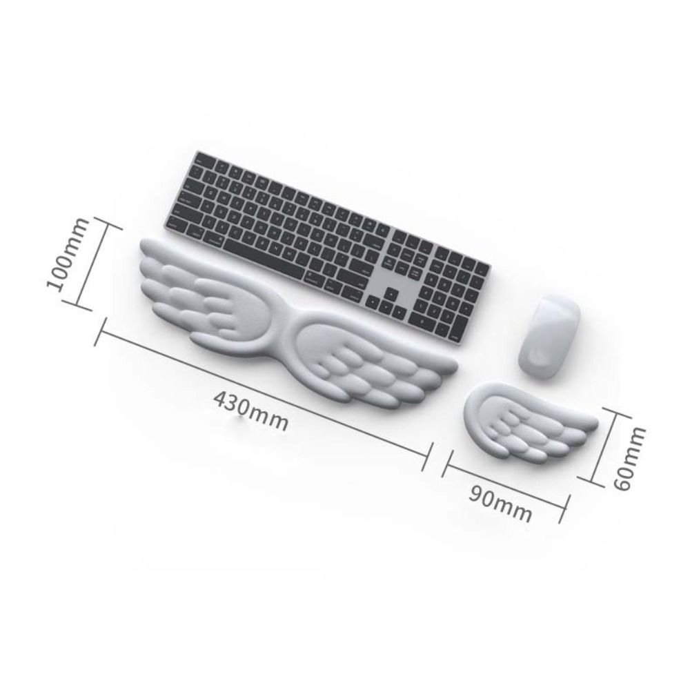 Slow Rebound Mouse Wrist Support Pad Creative Wing Design Ergonomic Mouse Cushion Wrist Rest Waterproof Keyboard Hand Rest