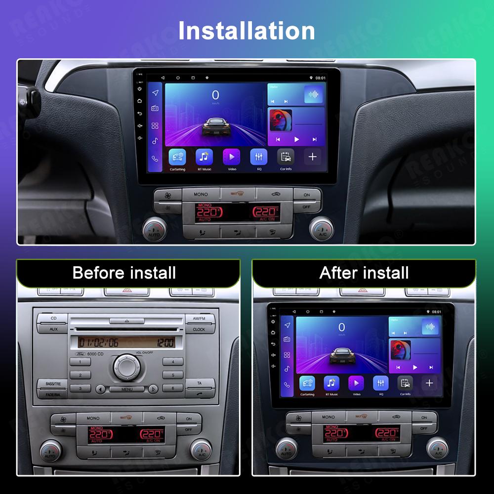Reakosound Android Car Radio For Ford S Max S-MAX 2007 2008 AT Car Radio Multimedia Video Player Navigation GPS Stereo Auto Android 2 Din