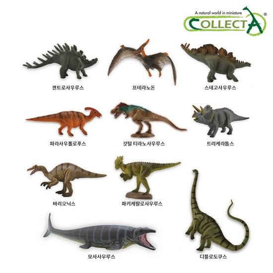 Набор мини-динозавров Collecta 1 (10 видов) Фигурка Игрушка Модель, популярные игрушки в Корее