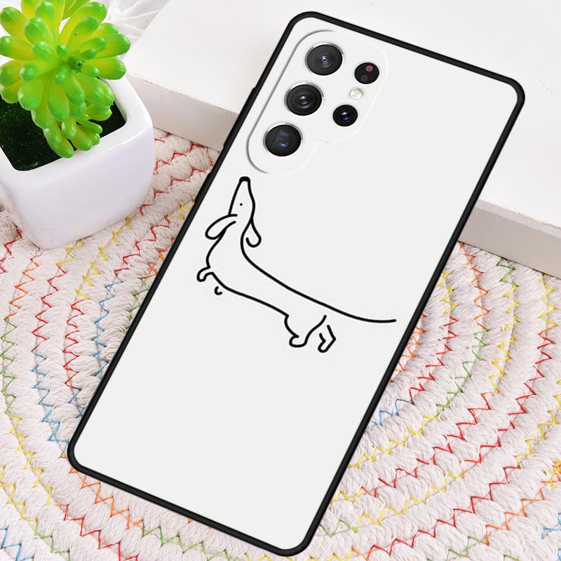 Чехол для телефона с рисунком таксы-сосиски для Samsung Galaxy note 10 pro S26 Ultra S23 S24 FE S25 S21 S22 PLUS ударопрочный