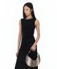 Yunse Half Moon Studded Shoulder Bag (Snake)